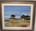 Plage et barque sur une plage de Brignogan en Bretagne